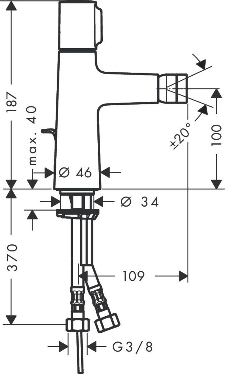 Смеситель для биде Hansgrohe Тalis Select S, 72202000