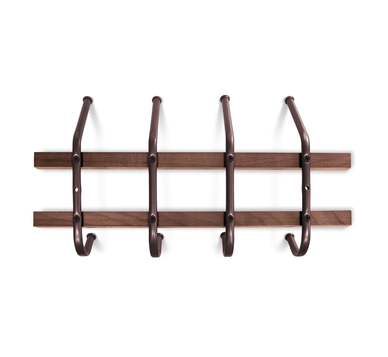 Вешалка Sheffilton SHT-WH11 темный орех/медный металлик, 963116