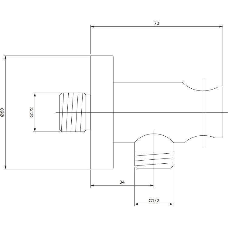 Угловой соединительный элемент Omnires, 8873GLB