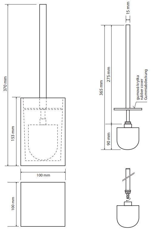 Ершик напольный белый Bemeta Vista, 120113316-104