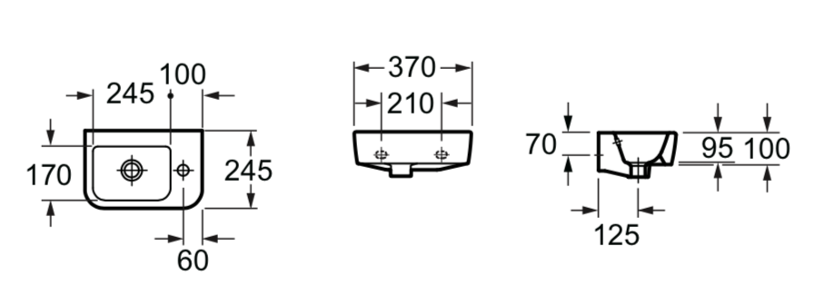 Настенная раковина Lavinia Boho One 37x24,5 R