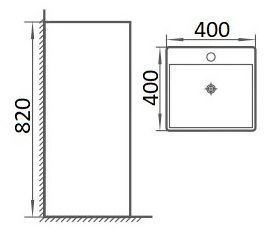 Раковина для ванной Ceramalux 40x40 , P7004LВ