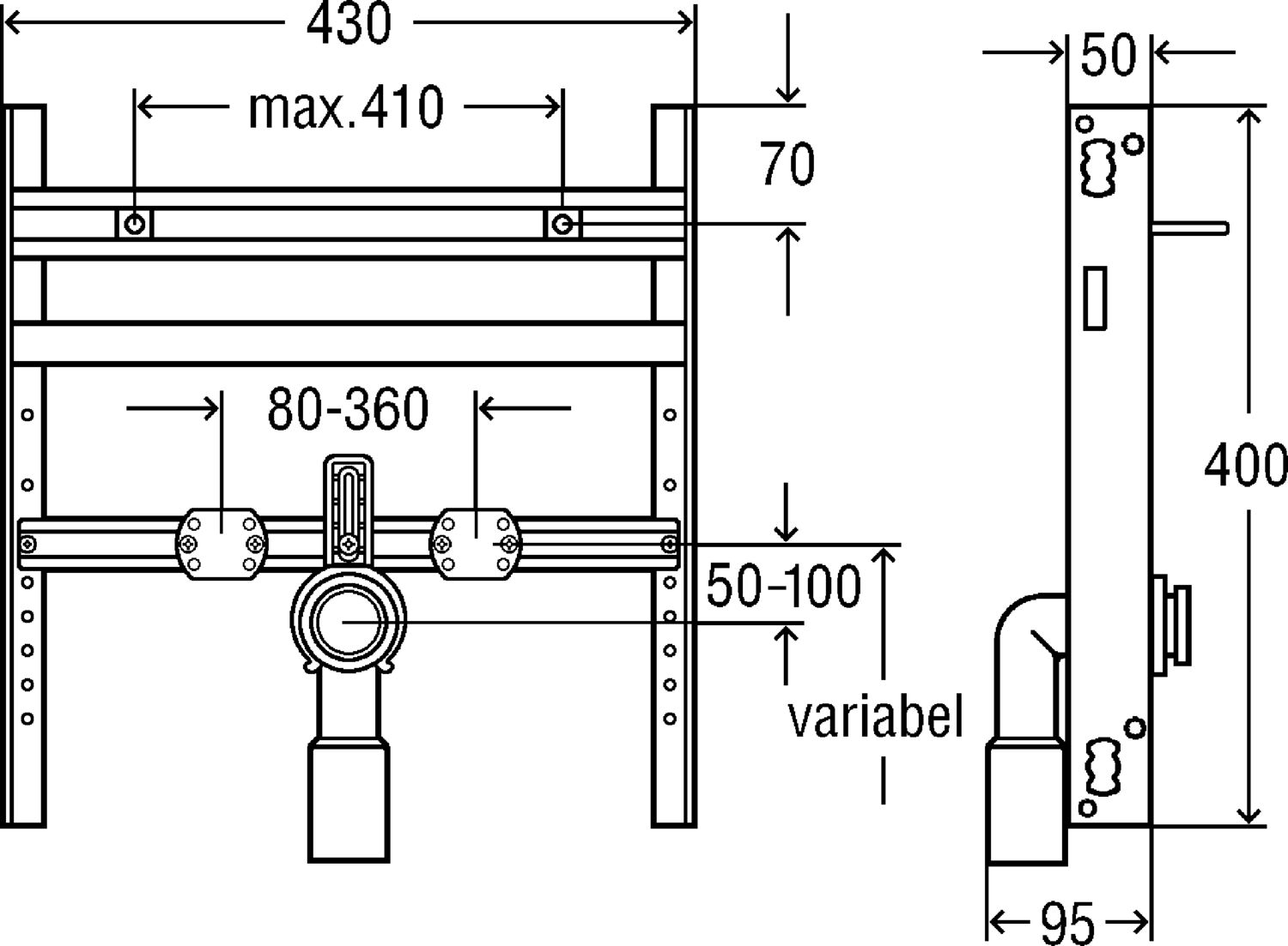 Инсталляция для умывальника Viega Swift, 562618