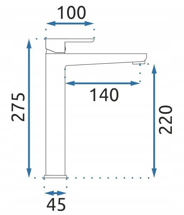 Смеситель для умывальника высокий Rea Orix Black, REA-B8467
