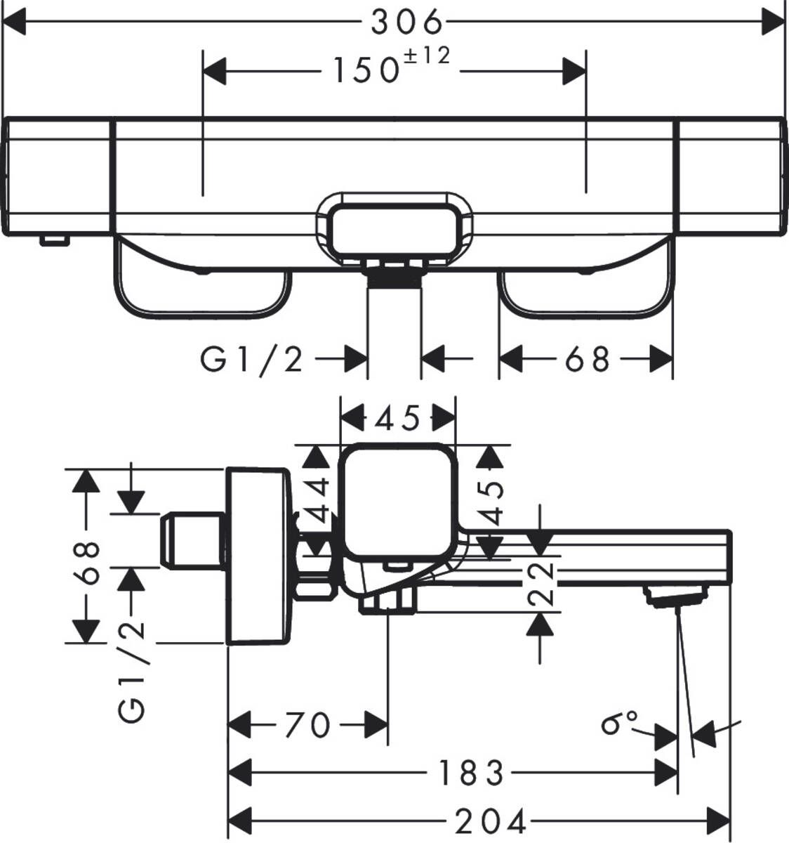 Термостат для ванны Hansgrohe Ecostat 1001 E, 15774000