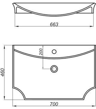 Раковина Aqwella La Donna, LAD.07.04.D