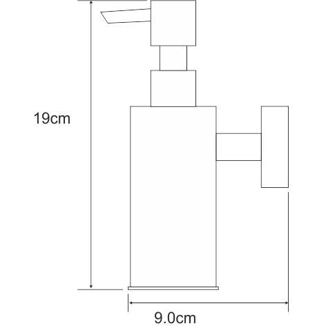 Дозатор для жидкого мыла, антивандальный WasserKRAFT, K-1399