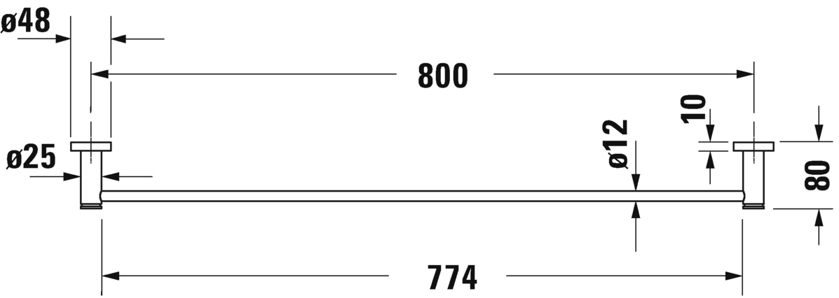 Полотенцедержатель Duravit D-Code 845, 0099231000
