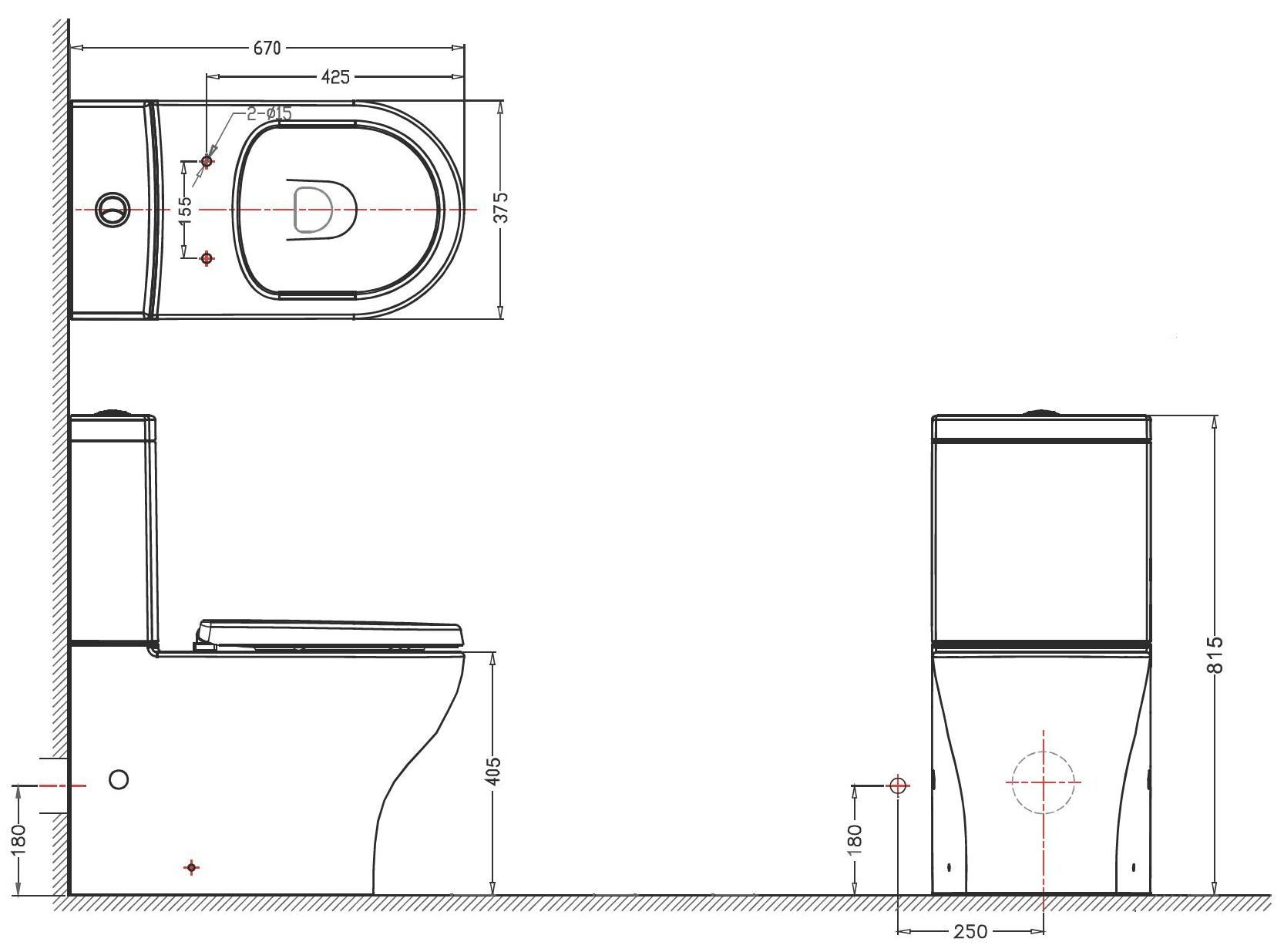 Унитаз-компакт Bravat Rael
