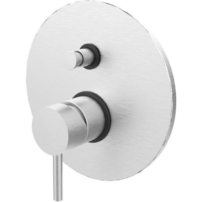 Смеситель встраиваемый на 2 выхода Paffoni Light нержавеющая сталь, LIG015ST