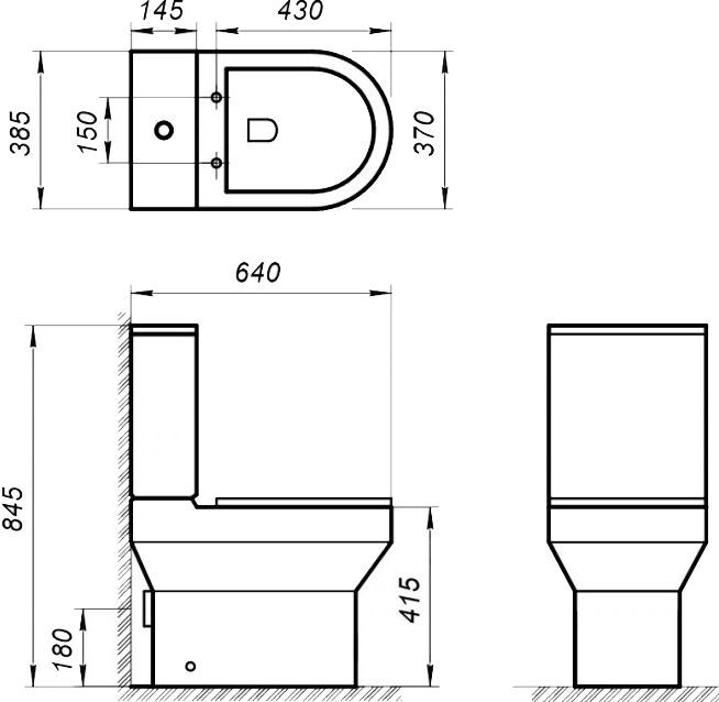 Чаша унитаза Belbagno Norma, BB339CPR