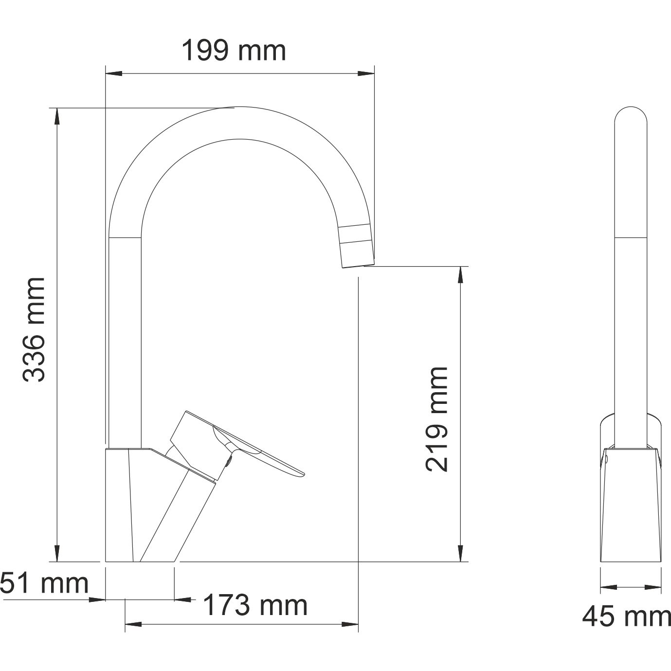 Смеситель для кухни WasserKRAFT Leine, 3507