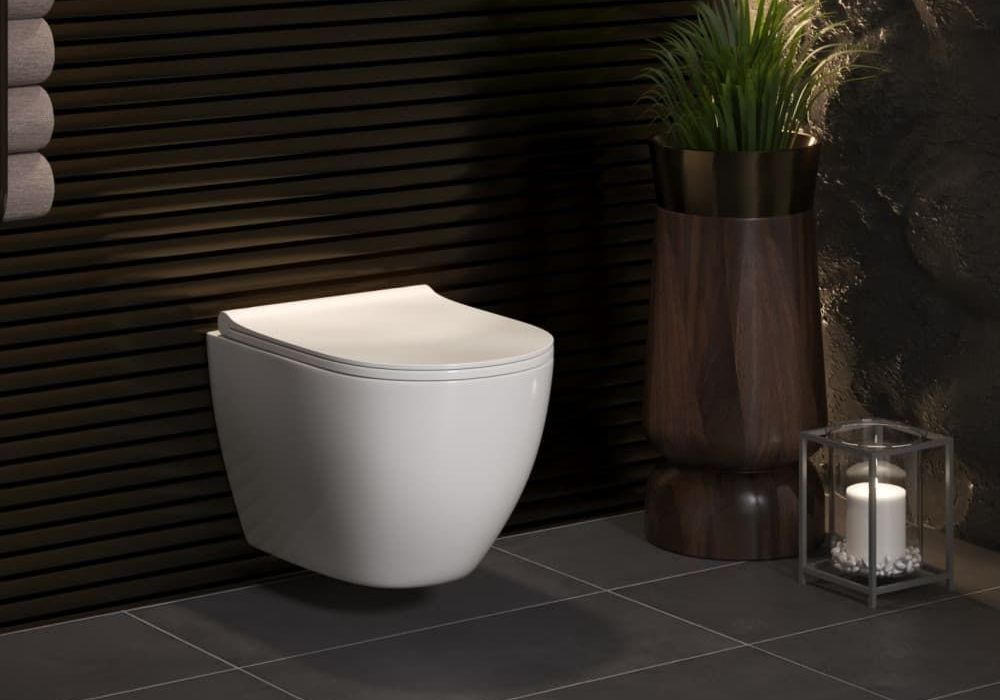 Комплект Berges Novum, кнопка L1 белая, унитаз Okus, сиденье Toma Slim, 043263