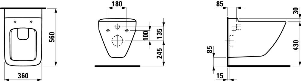 Подвесной унитаз Laufen Palace Rimless, 8.2070.6.000.000.1