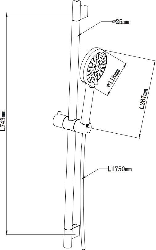Душевой гарнитур Omnires, RIBBON-SCR