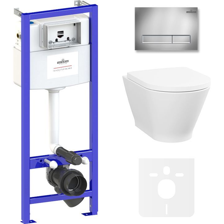 Комплект инсталляции и унитаза 6 в 1 Lavinia Boho Relfix Elegant Rimless, 87561060