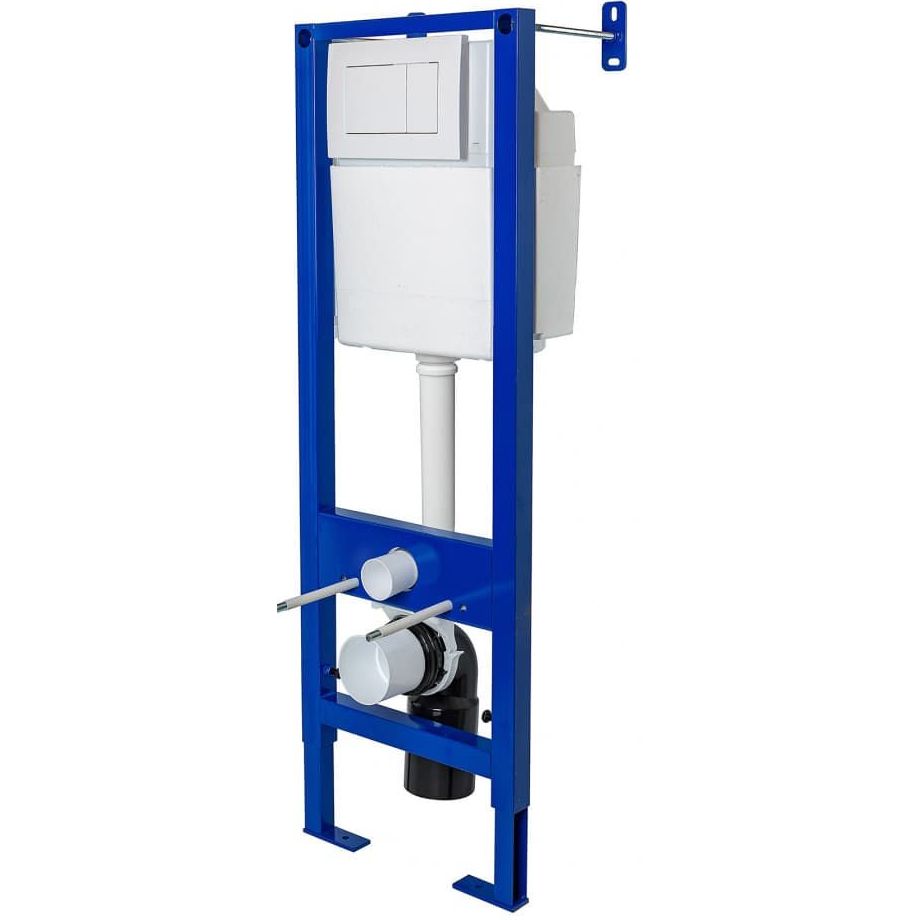 Комплект Berges Atom, кнопка белая, унитаз Gamma, сиденье Gamma, 042430