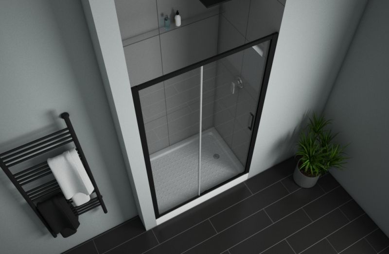 Душевая дверь в нишу Bravat Black Line 120, BD120.4101B