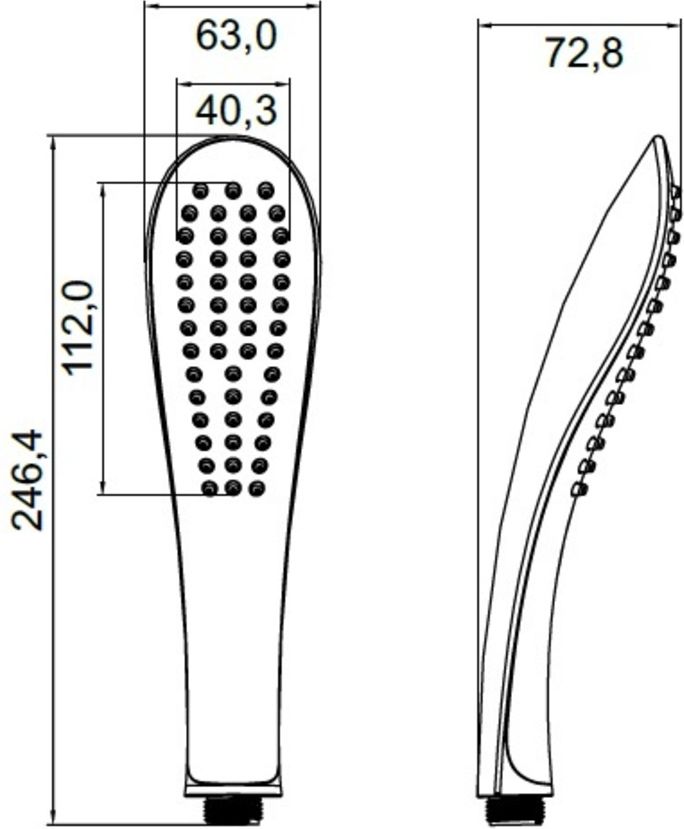 Лейка для душа, 020, Iddis, 0201F00I18