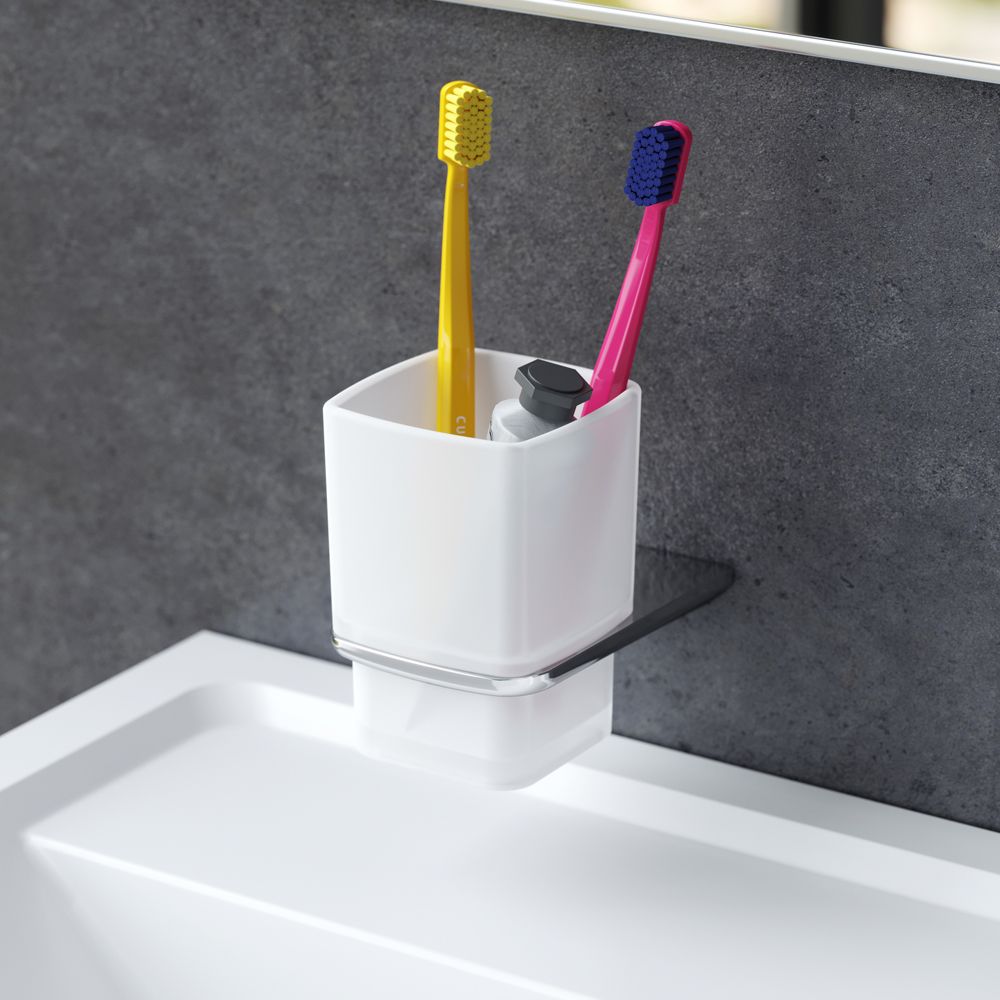 Стеклянный стакан с настенным держателем AM.PM Inspire 2.0, A50A34300