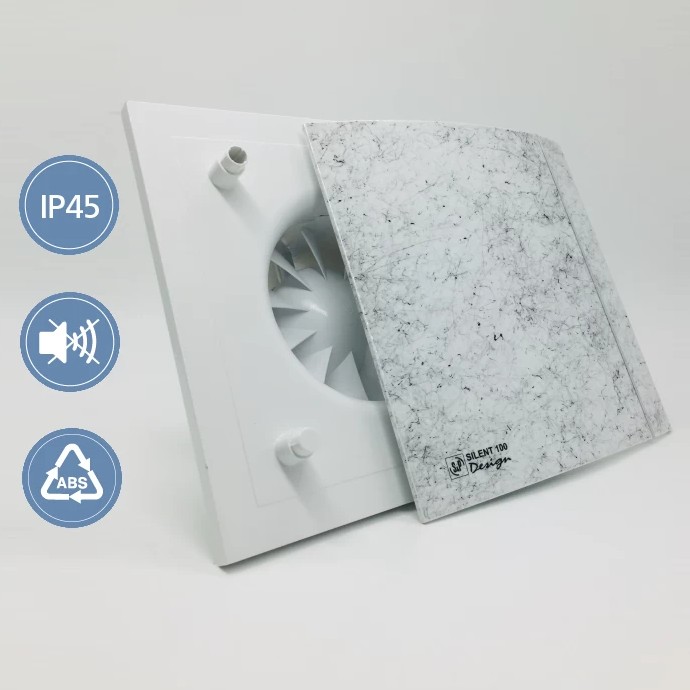 Вентилятор S&P SILENT-100 CZ MARBLE WHITE DESIGN – 4C