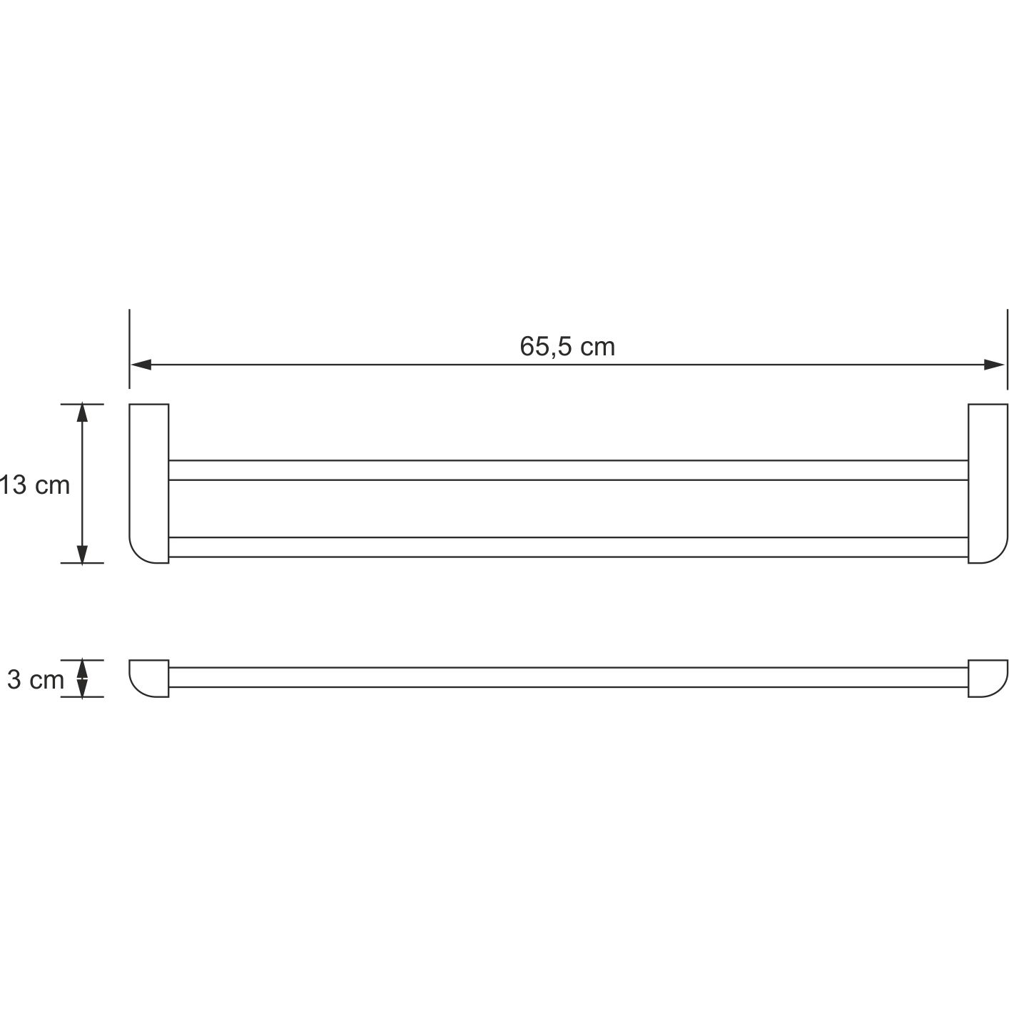 Держатель полотенец двойной WasserKRAFT Kammel, K-8340WHITE