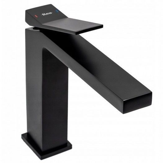 Смеситель для умывальника Rea Duet Black, REA-B4412