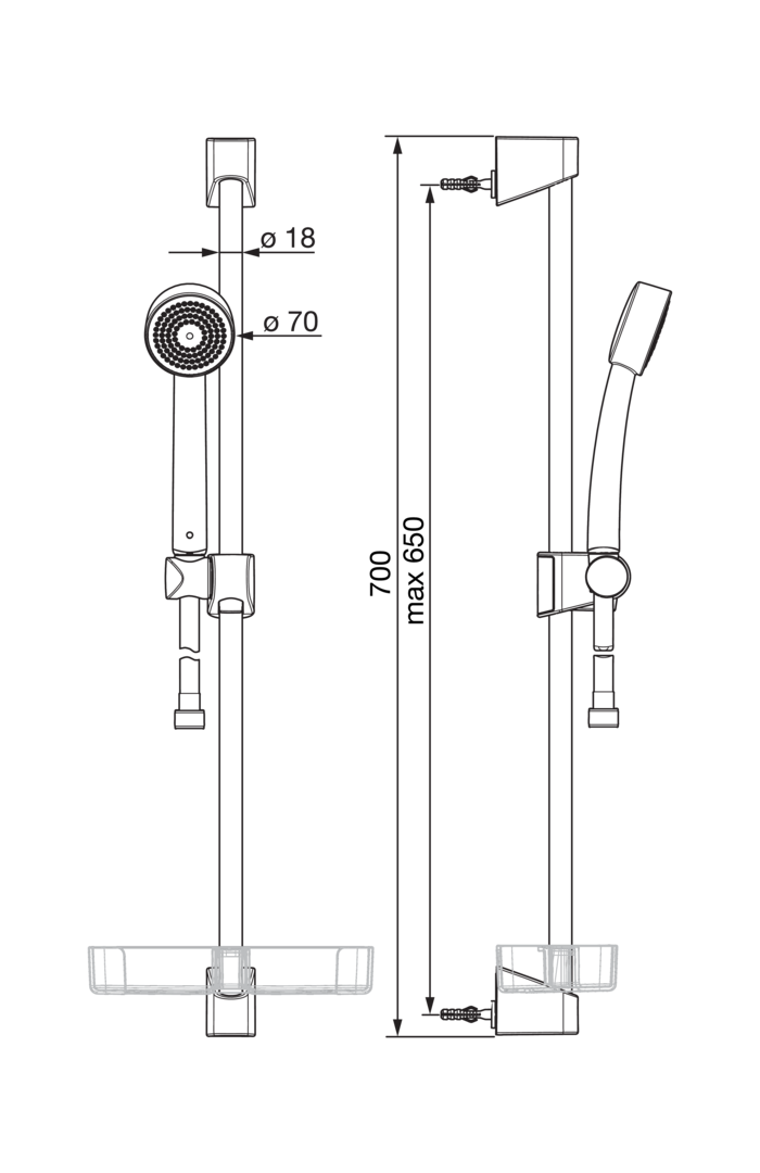 Душевая стойка Oras Apollo, 520