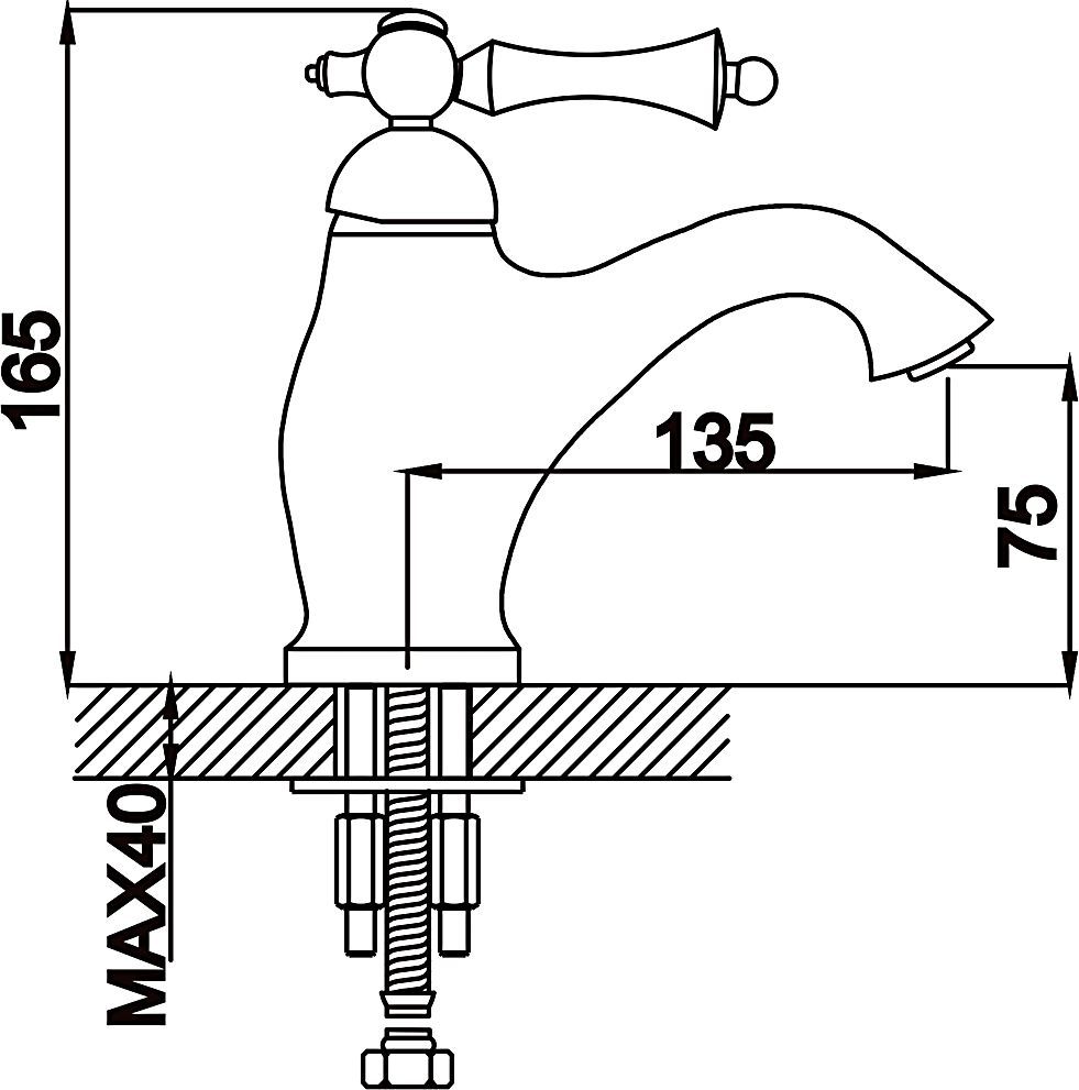 Смеситель для раковины Rose, R0101