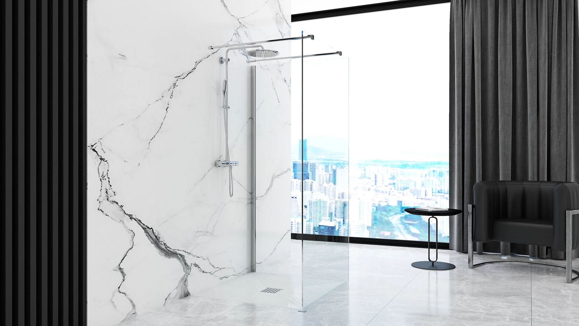 Поддон Rea White Rock 90x90, REA-K5580