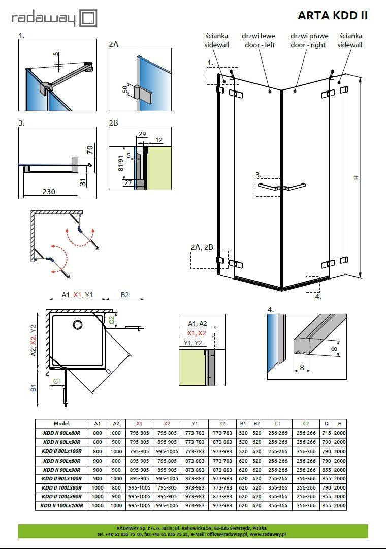 Душевая кабина Radaway Arta KDD II