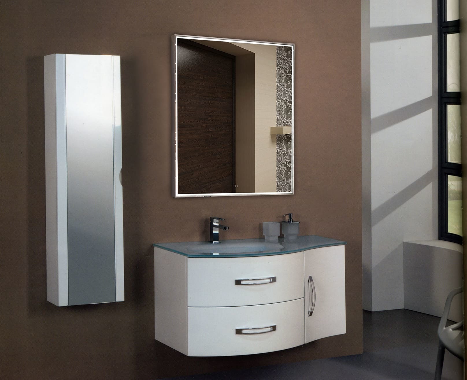 Зеркало Континент Life LED алюминиевый корпус