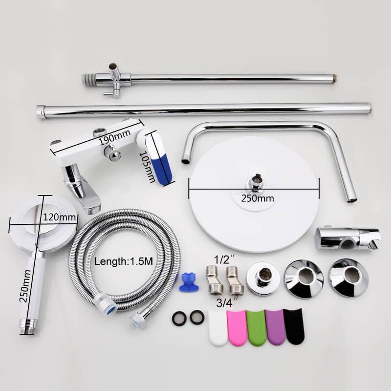 Душевая система 6 цветных накладок Frap F2434