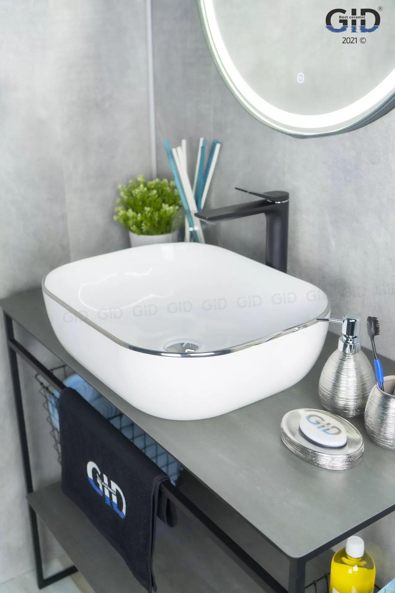 Умывальник Gid D1302H011 50x40, 53305