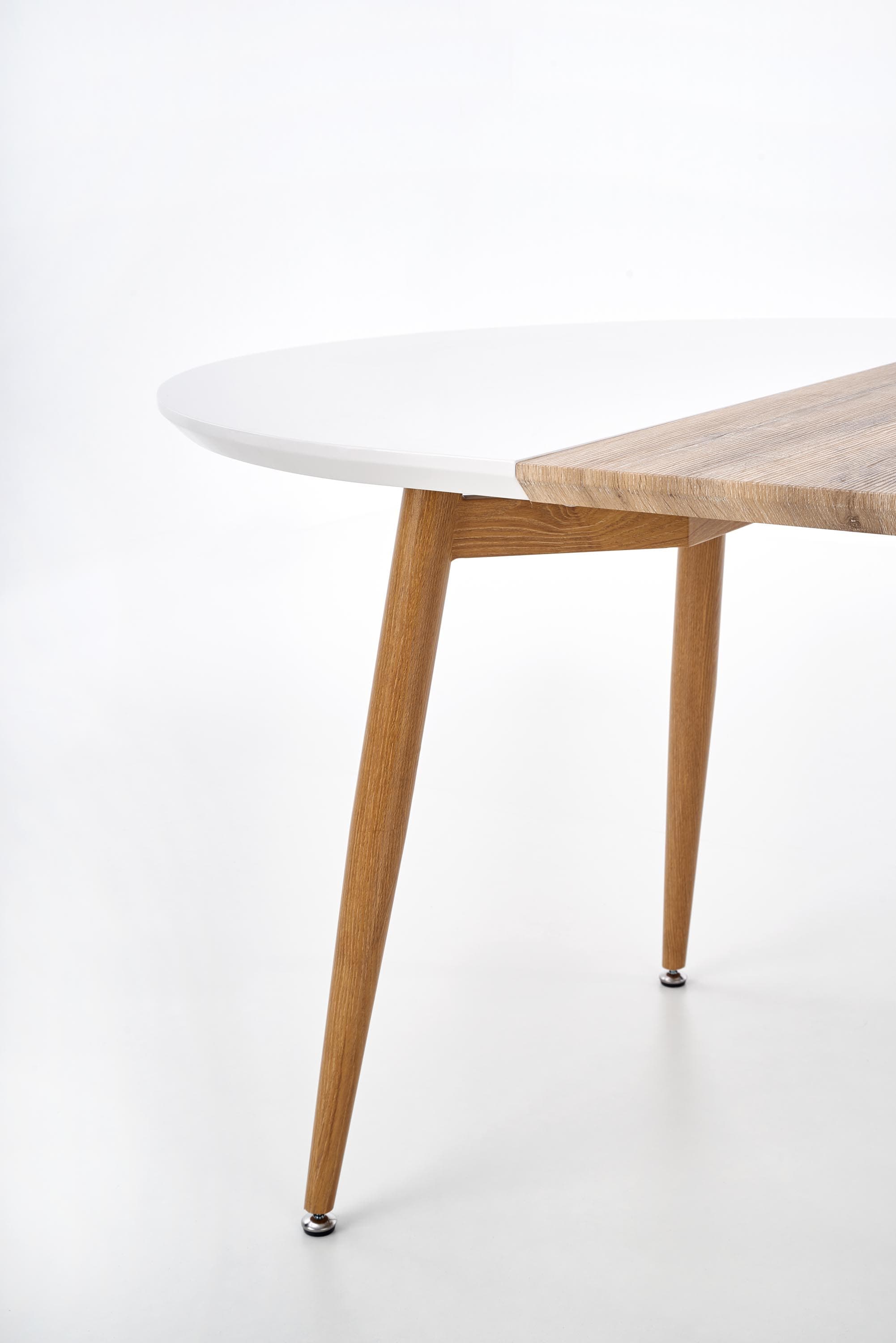 Стол обеденный Halmar Edward раскладной белый/дуб медовый, V-CH-EDWARD-ST-DAB_MIODOWY