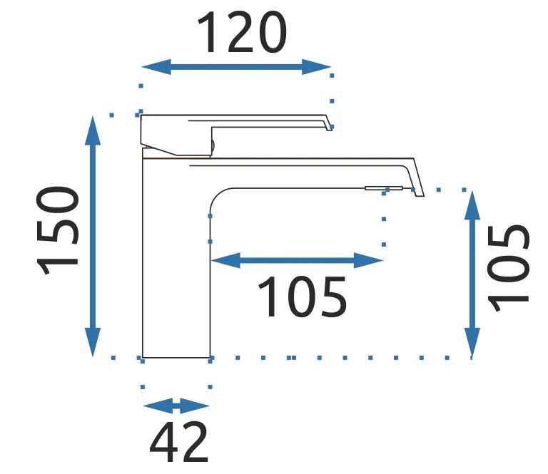 Смеситель для умывальника Rea Hass Matt Gold, REA-B9969
