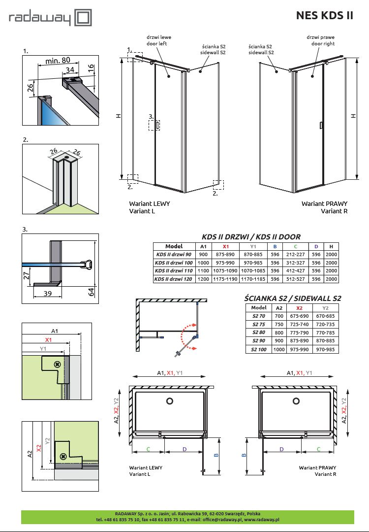 Душевая кабина Radaway Nes KDS II