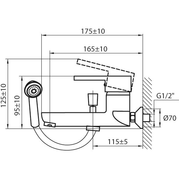 Смеситель для ванны Ahti Satakunta, SK405001