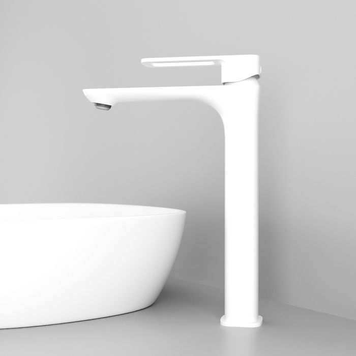 Смеситель для настольного умывальника, белый матовый, Iddis Slide, SLIWT01i01