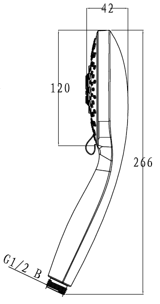 Лейка для душа Bravat Waterfall P70139C