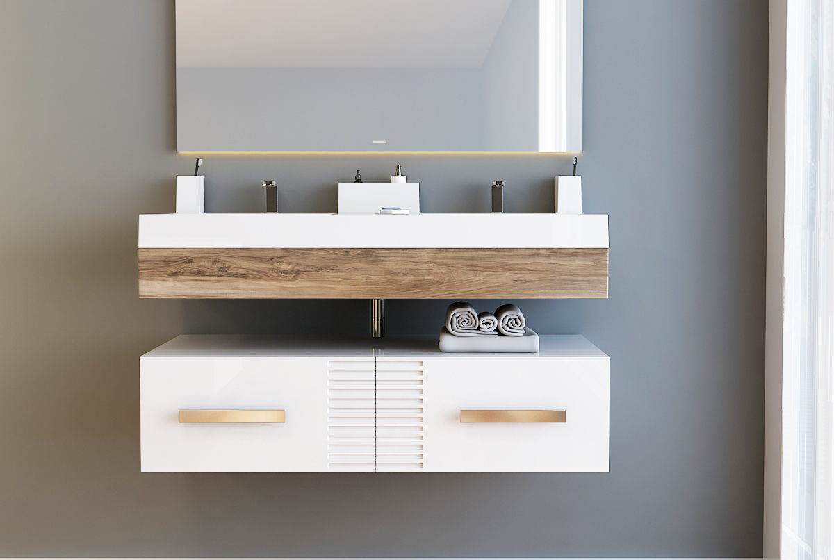 Раковина Andrea Sozvezdie 1200 со стаканами, 120x48