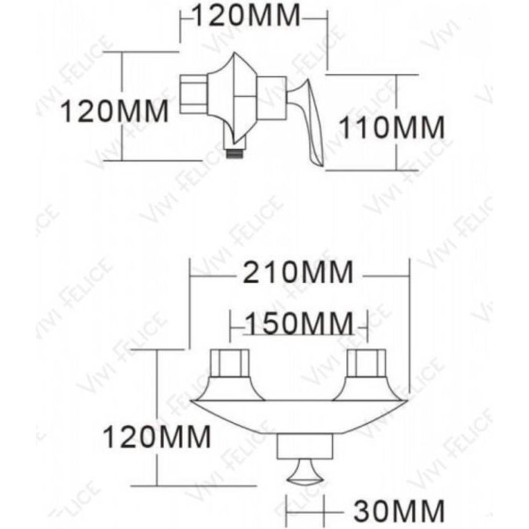 Смеситель для душа Vivi Felice 9080