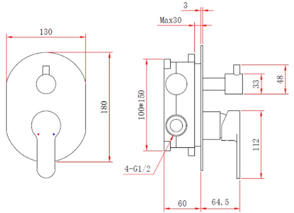 Душевой комплект Berges Nardis 3R Black, 071008