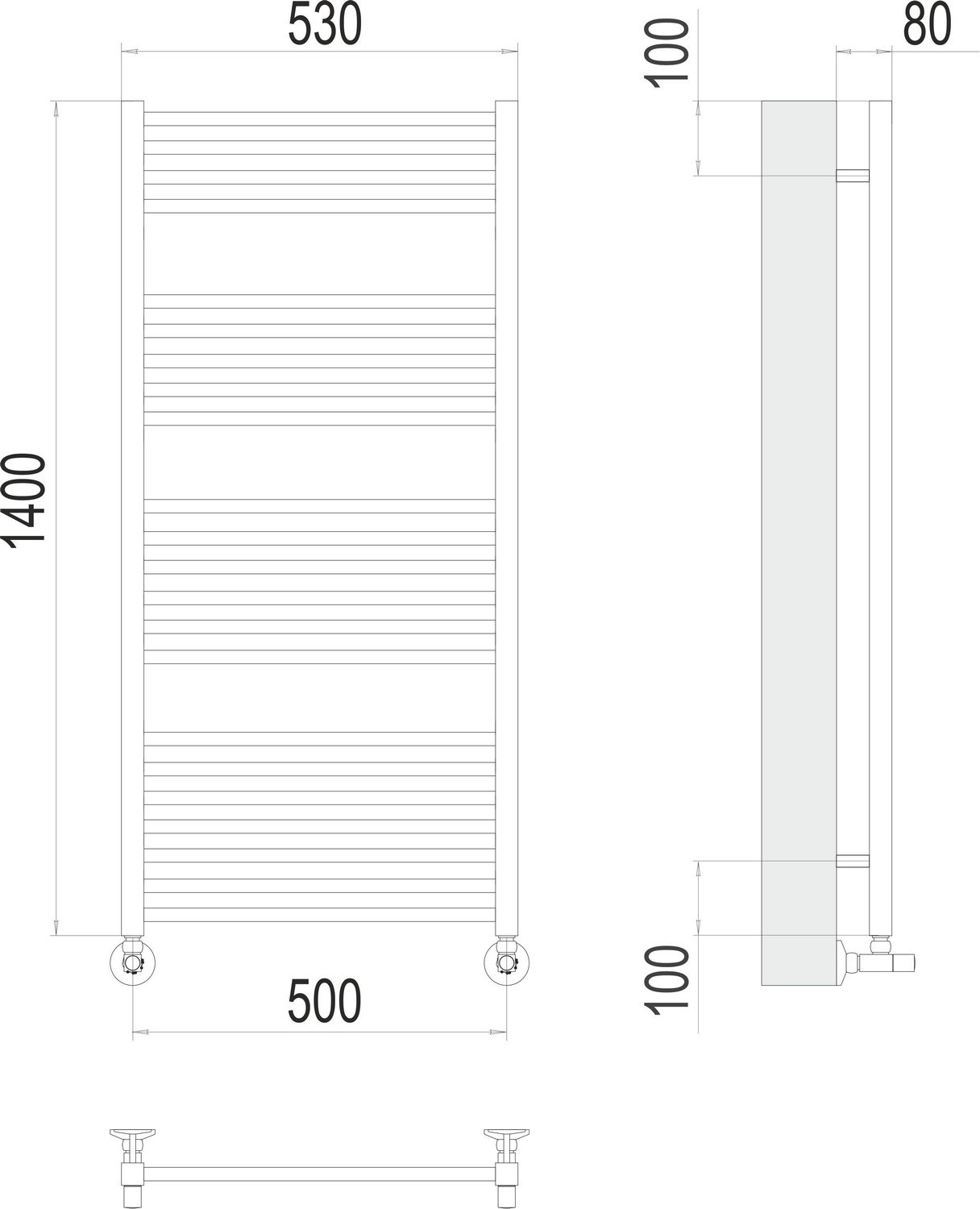 Полотенцесушитель Terminus Ватикан П22 50x140