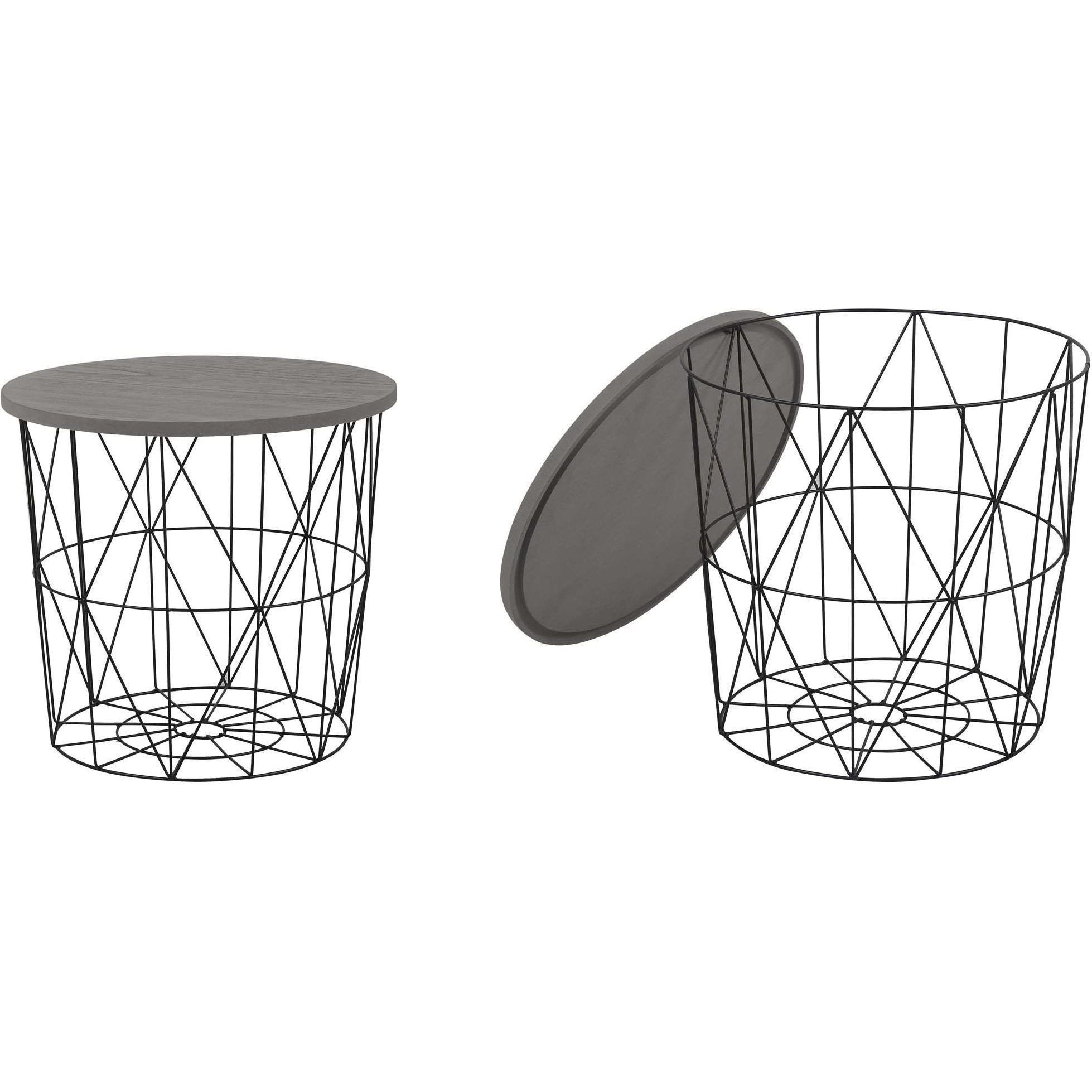 Стол журнальный Halmar Mariffa серый/черный, V-CH-MARIFFA-LAW-CZARNY/POPIELATY