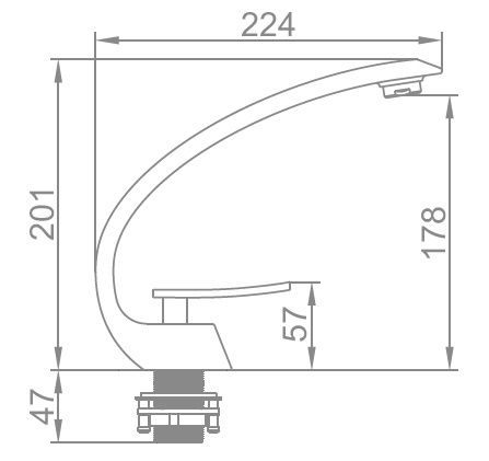Смеситель для умывальника Ledeme L1055-24