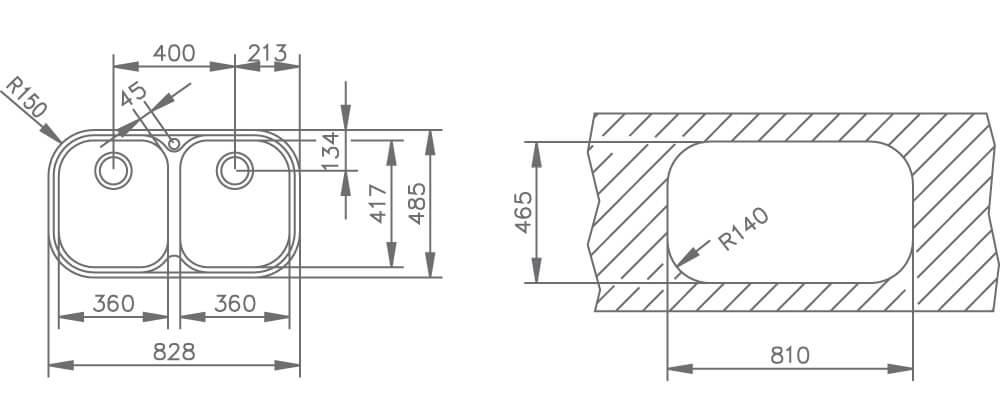 Кухонная мойка Teka STYLO 2B, 10107028