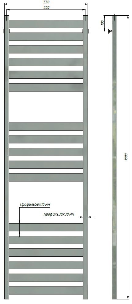 Полотенцесушитель Stinox Sanremo Luxe 50x180