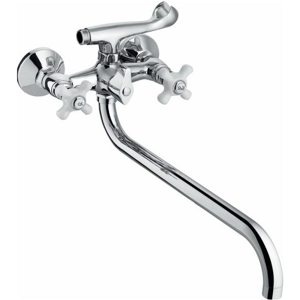 Смеситель для ванны длинный излив с керамической ручкой Haiba HB2018