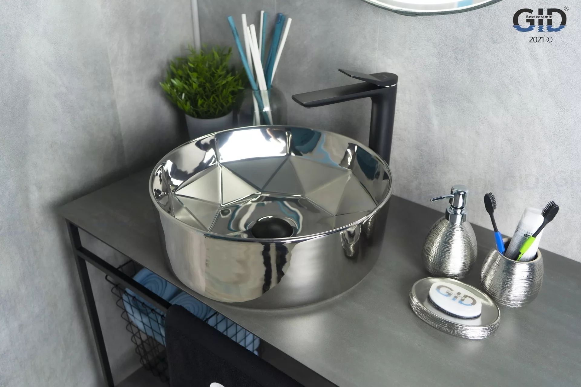 Умывальник Gid D1342H014 40x40, 53330